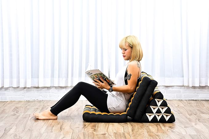 Leewadee 3-Fold Mat with Triangle Cushion – Comfortable TV Pillow, Foldable - Image 4