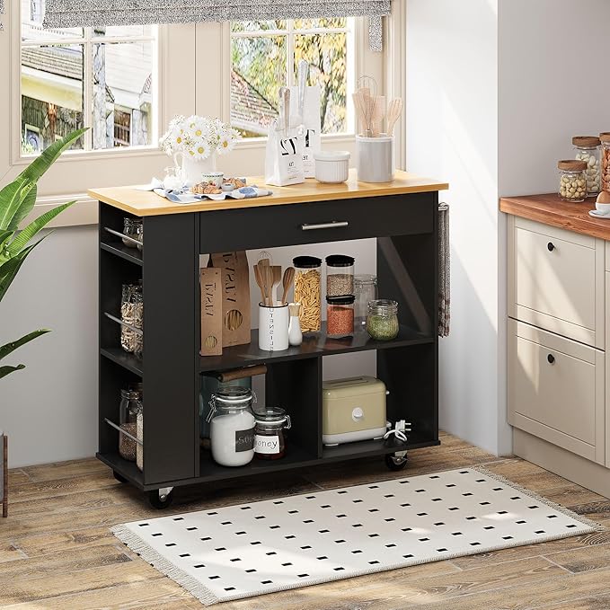 Shintenchi Kitchen Island on Wheels - Image 2