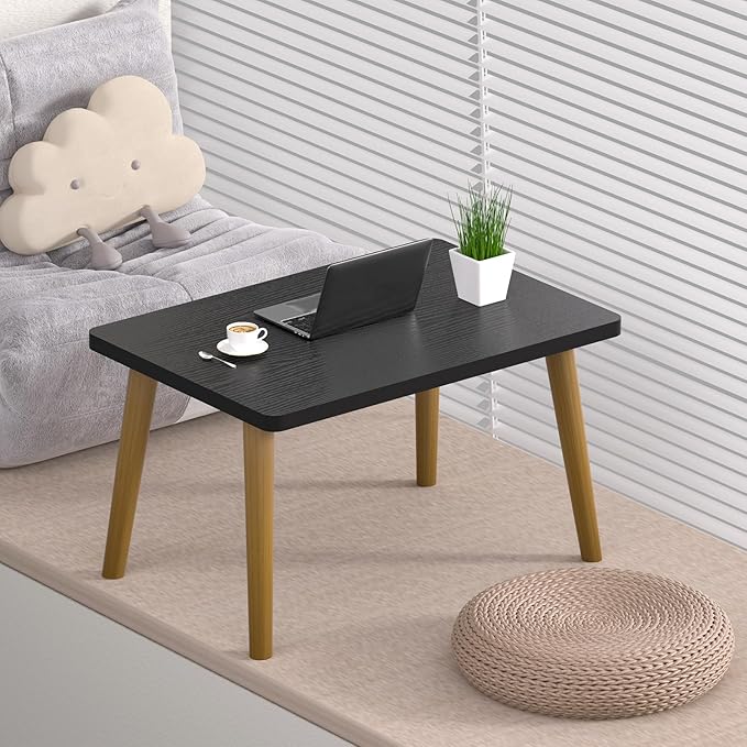 Small Coffee Table for Small Space, Low Table, Floor Table Desk for Sitting on - Image 4