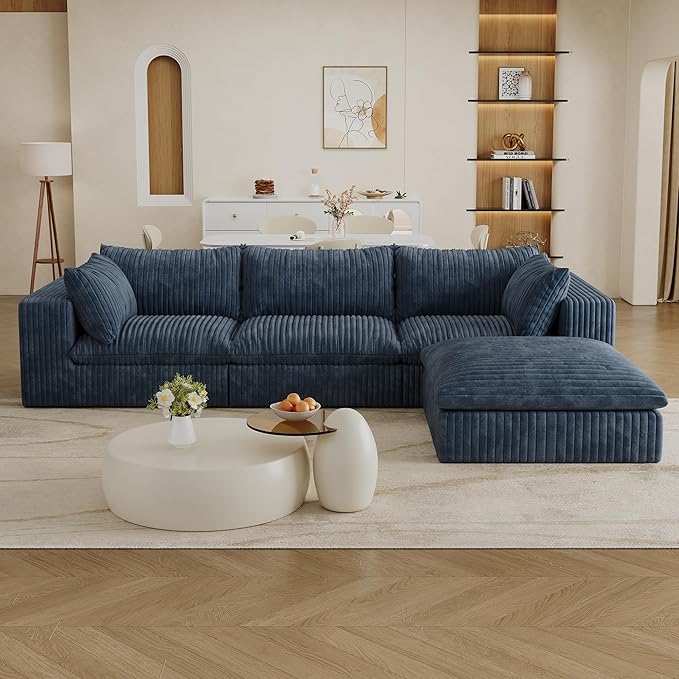 118.2" L Shaped Modular Sectional Cloud Couch by Unknown
