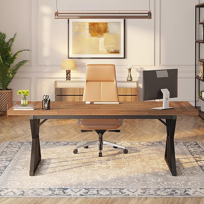 Tribesigns 70.8-Inch Executive Desk, Large Computer Office Desk Workstation - Image 7