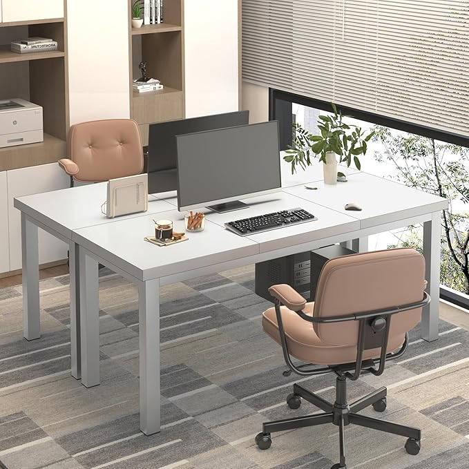 55.1 Inch Small Computer Desk, Home Office Desk, Modern Desk Table - Image 7