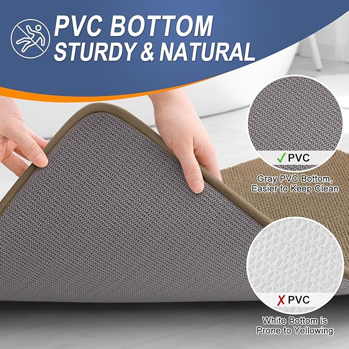 OLANLY Thick Memory Foam Bath Mat Rug 24x16, Extra Soft Absorbent Bathroom Rug - Image 4