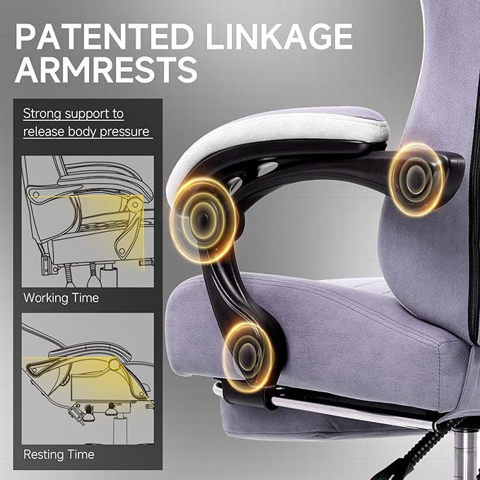 GTPLAYER Office Chair, Gaming Computer Desk Fabric Chair - Image 6