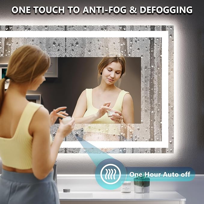 55x30 Inch LED Bathroom Mirror - Image 5