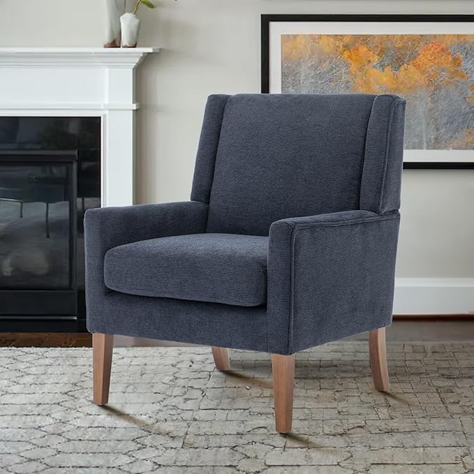 COLAMY Modern Wingback Living Room Chair, Upholstered Fabric Accent Armchair - Image 8