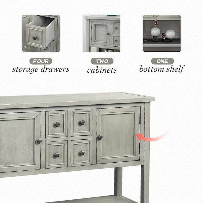 Merax Modern Wood Buffet Table - Image 7