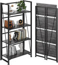BHG Vintage Multifunctional Folding Bookshelf, No-Assembly Plant Stand Storage by BHG