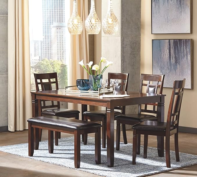Signature Design by Ashley Bennox Dining Room Set, Includes Table, 4 18" Chairs - Image 7