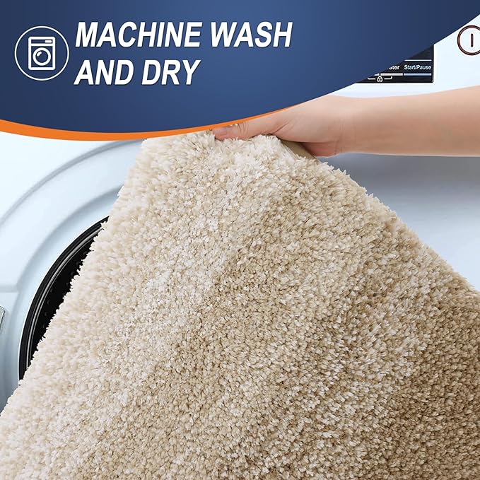 OLANLY Bathroom Rugs Mat 36x24, Extra Soft Absorbent Microfiber Bath Rugs - Image 5