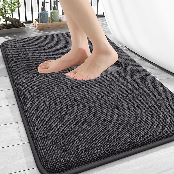 OLANLY Thick Memory Foam Bath Mat Rug 30x20, Extra Soft Absorbent Bathroom Rug by OLANLY