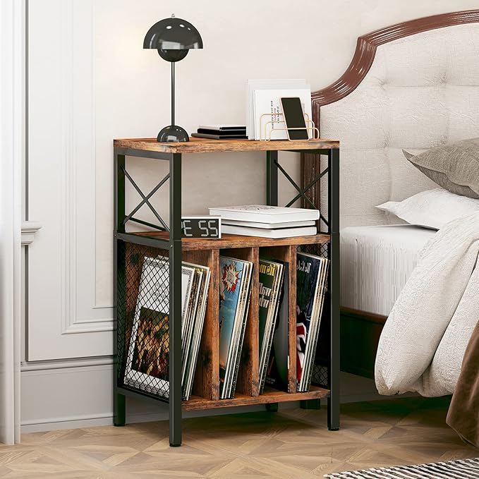 3-Tier Record Player Stand, Vinyl Record Storage Turntables - Image 7