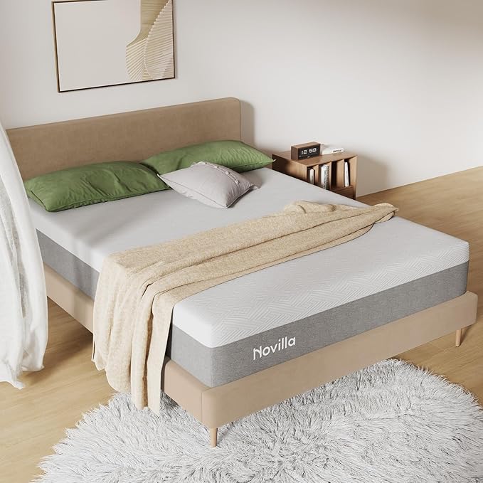Novilla 10 Inch Gel Queen Memory Foam Mattress, Mattress Queen Size in a Box - Image 2