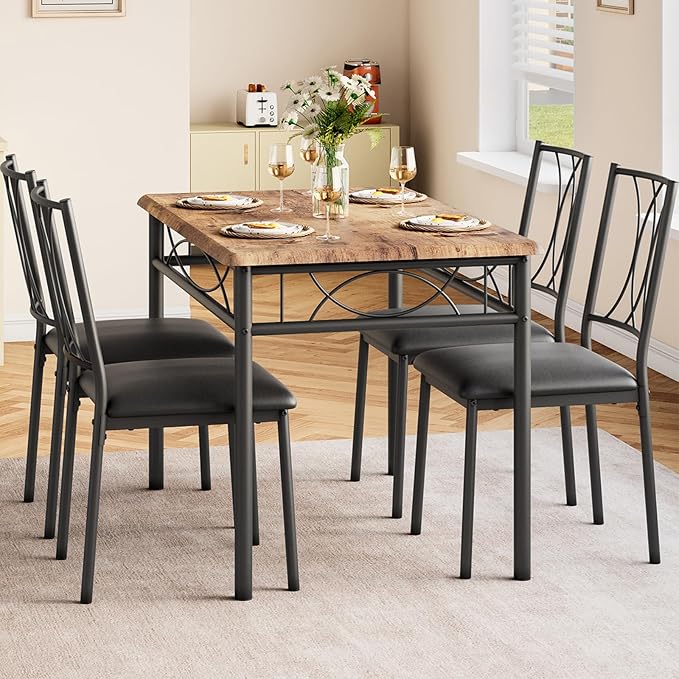 GAOMON Dining Table Set for 4, Rectangle Kitchen Table - Image 2