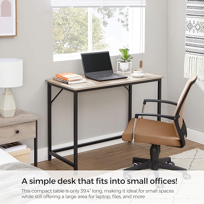 VASAGLE Computer Desk, Gaming Desk, Home Office Desk, - Image 5