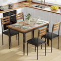 GarveeHome 5 Piece Dining Table Set, Industrial Style Dining Table and Chairs by GarveeHome