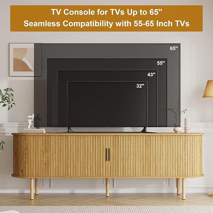 70.1" TV Stand, Modern TV Console Table - Image 7
