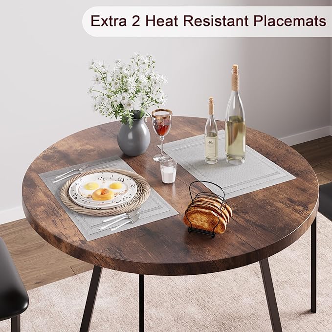 CABIHOME Dining Table Set for 2, Kitchen Table Set for 2, Kitchen Table Set - Image 2