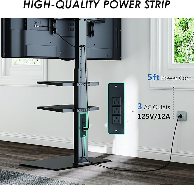 FITUEYES Floor TV Stand for 32-75 inch TV - Image 3