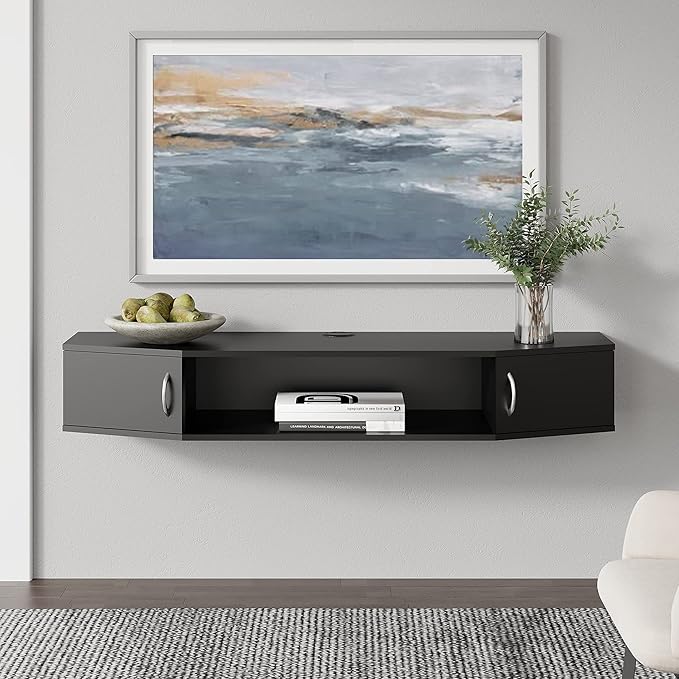 FITUEYES Floating TV Stand Wall Mounted TV Shelf - Image 3