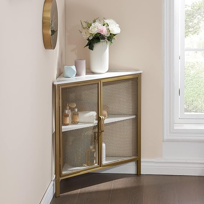 VECELO Corner Cabinet/Table, 3-Tier Shelves - Image 4