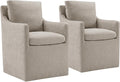 Upholstered Dining Chairs with Casters No Assembly Modern Accent Armchair with by Kislot