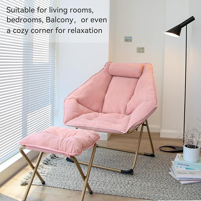 Hexagon Foldable Living Room Chair, Saucer Chair - Image 4