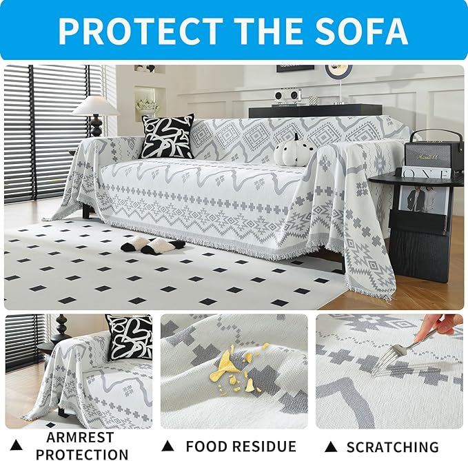 LUFEIJIASHI Boho Couch Covers for Sofa Non Slip Sofa Covers Washable Couch - Image 3