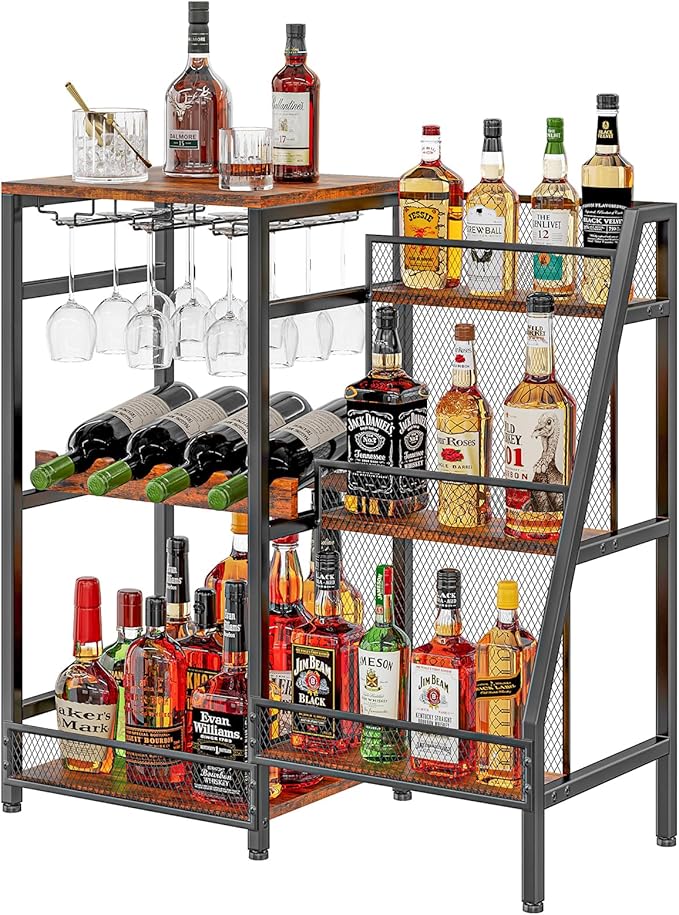 Versatile Liquor Stand for Home Bar, Wine Rack Freestanding Floor, Mini Bar - Image 7