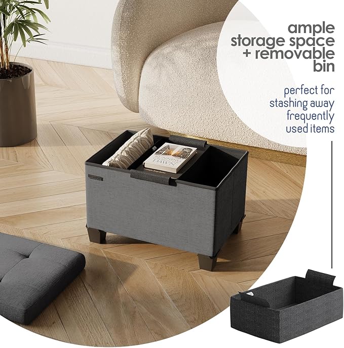 STORAGEBUD Storage Ottoman Cube - Image 3