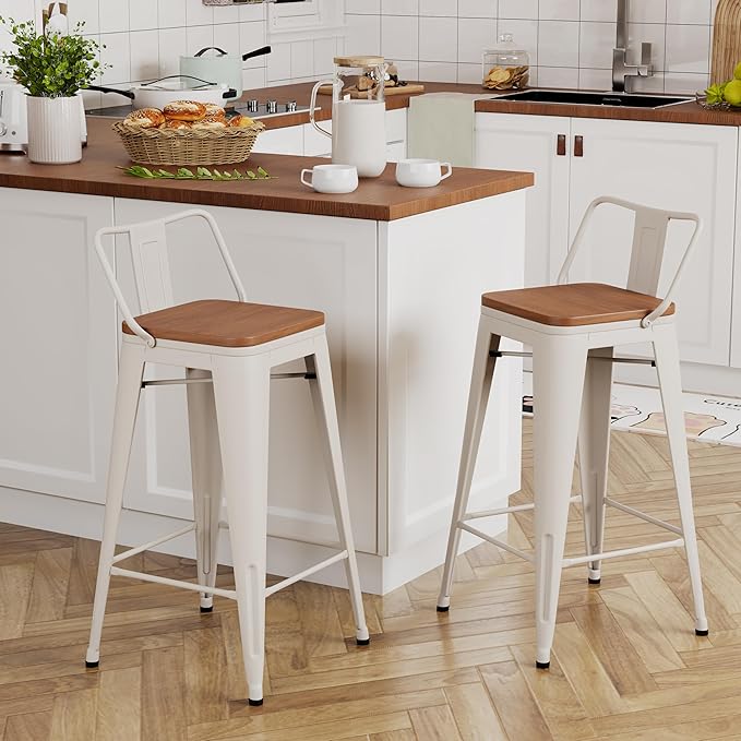 Yongchuang 24 inch Barstools Set of 2 Counter Height Bar Stools Farmhouse by YongchuangInternational