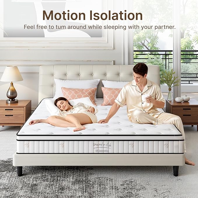 King Size Mattress, 10 Inch Medium Firm Foam Hybrid Mattress - Image 2