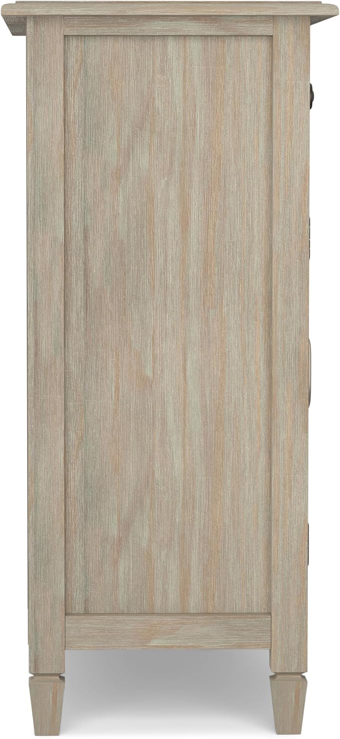 SIMPLIHOME Connaught 40-inch Wide Solid Wood Storage Cabinet in Distressed Grey - Image 12