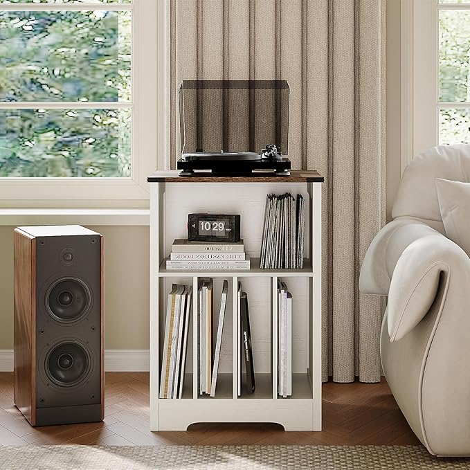 ChooChoo Record Player Stand, Vinyl Record Storage Cabinet, Turntable Stand - Image 4