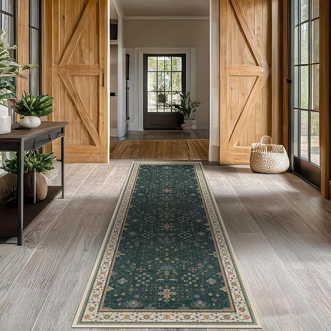 Dark Green Kitchen Rug 12 ft Long - Image 2