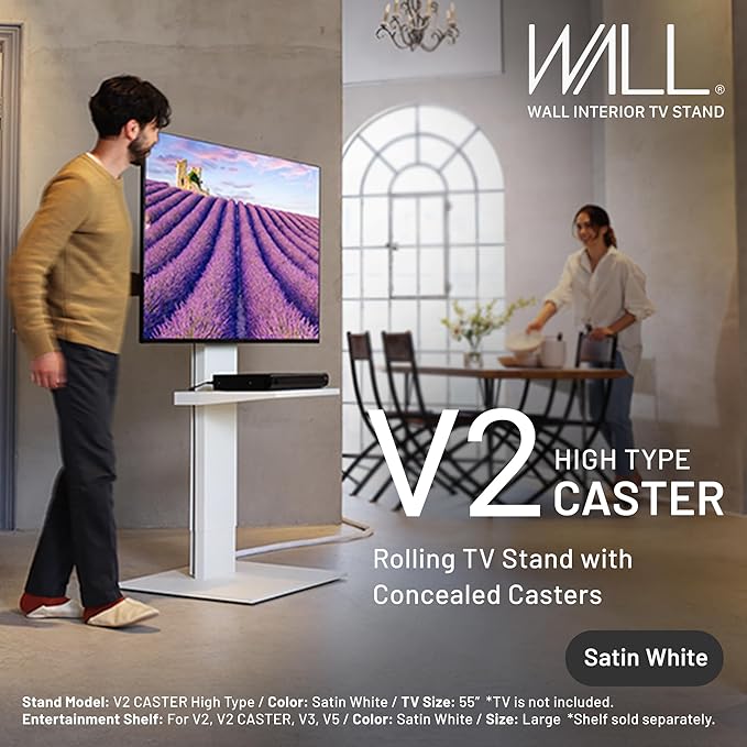 WALL V2 Caster High Type | Minimalist Rolling TV Stand - Image 2