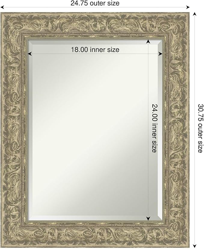 Amanti Art Silver Bathroom Mirror - Image 3