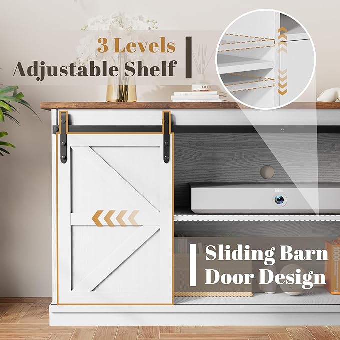 YESHOMY TV Stand for Televisions up to 65 Inchs, - Image 5