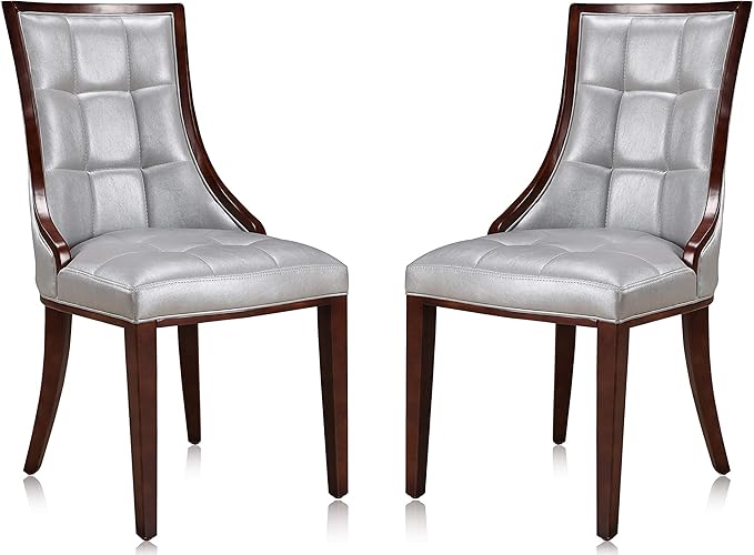 Manhattan Comfort Fifth Avenue Faux Leather Dining Chairs, Parsons Accent by ManhattanComfort