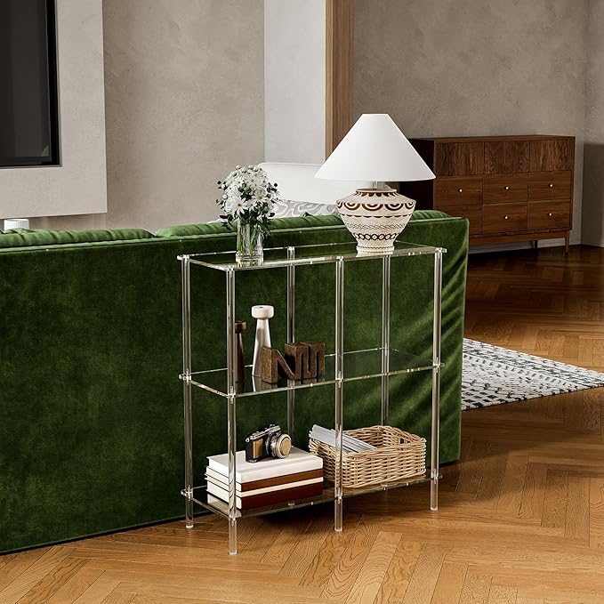 Acrylic Console Table, 29.5" Small Entryway Table - Image 6