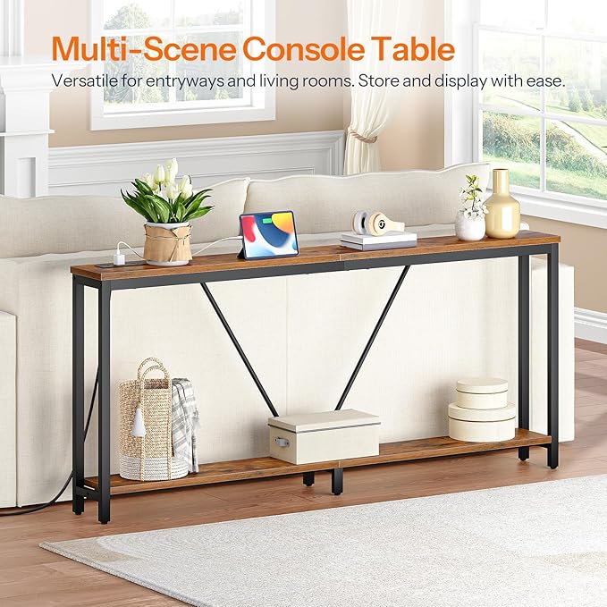 HOOBRO 70.9" Extra Long Sofa Console Table - Image 5