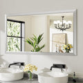 55x30 Inch Silver Bathroom Mirror by Briivuemodernmirrors