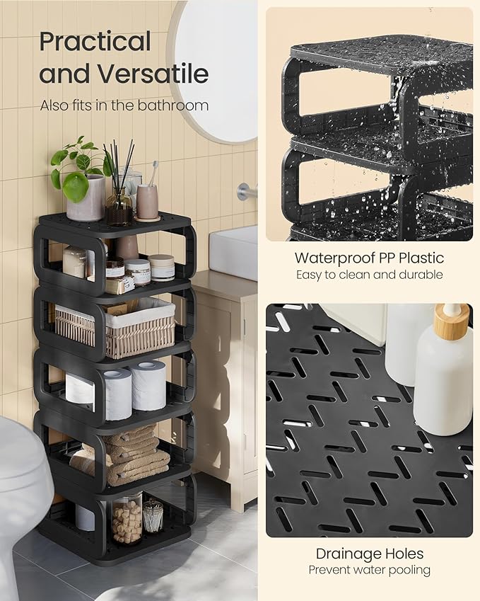 SONGMICS Shoe Rack, Shoe Organizer, 6 Shelves, Shoe Storage, Narrow Shoe Shelf - Image 5