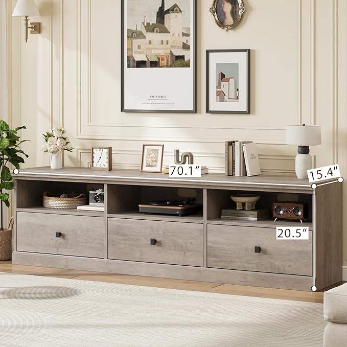 GarveeHome TV Stand for 65/70/75 Inch TV, Entertainment Center - Image 6