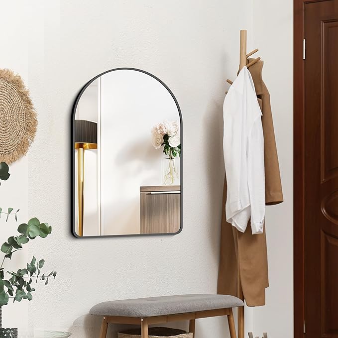 FORBATH Arched Bathroom Mirror 20x28 Inch, Bathroom Mirror Wall Mounted Modern - Image 6