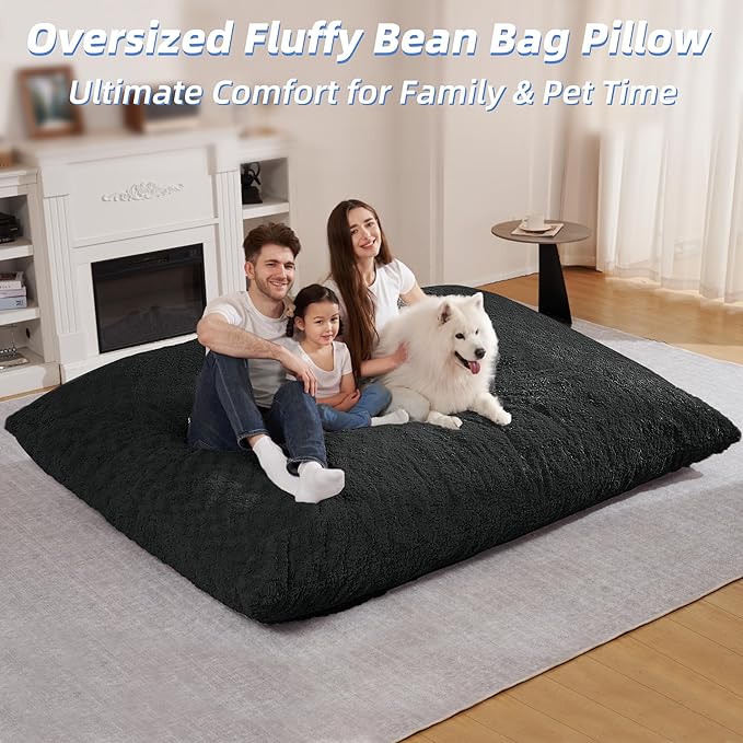 HABUTWAY 4 in 1 Bean Bag Chair, Giant Memory Foam Filling Bean Bag Sofa - Image 4
