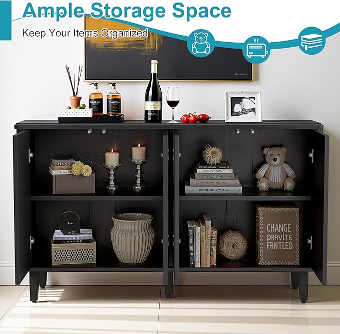 59.4" Sideboard Buffet Cabinet - Image 3