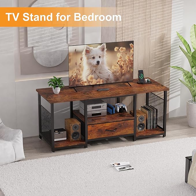 TV Stand with Drawers and Power Outlet - Image 7