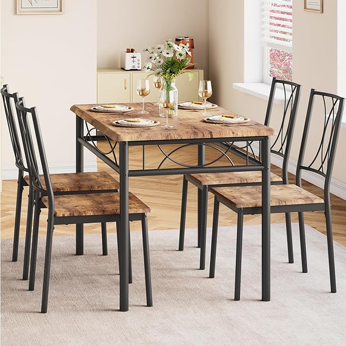 GAOMON Dining Table Set for 4, Rectangle Kitchen Table - Image 2