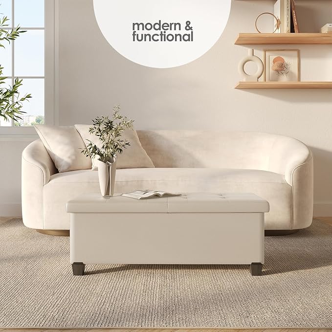 STORAGEBUD Storage Ottoman Bench - Image 2